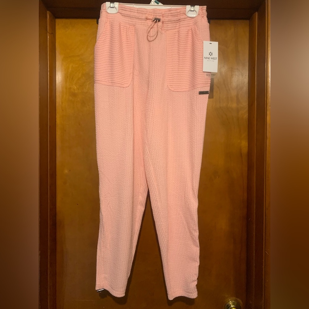 NWT Nine West Active Size M Pink Cozy Pants